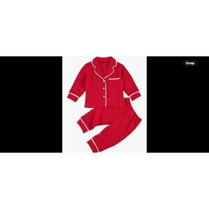 Merqwadd Toddler Baby Button-Down Pajamas Set, Cotton 2-PCS-PJs, Sz 80
